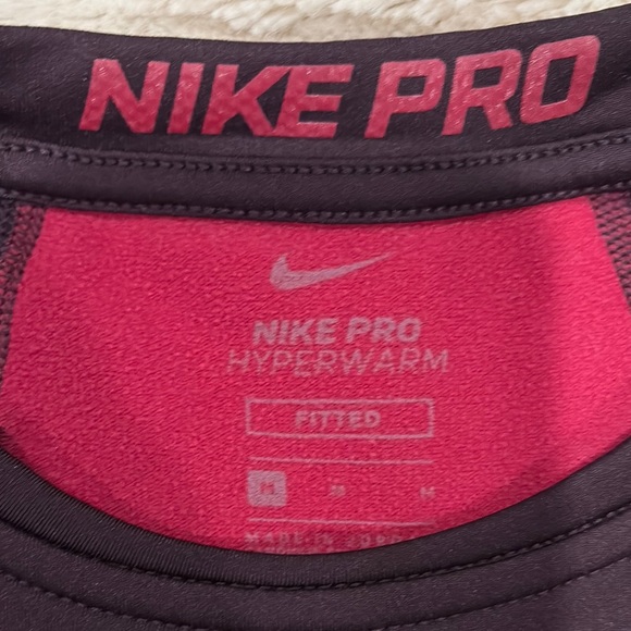 Nike Pro Long Sleeve Tee - Dark Purple - Picture 2 of 3